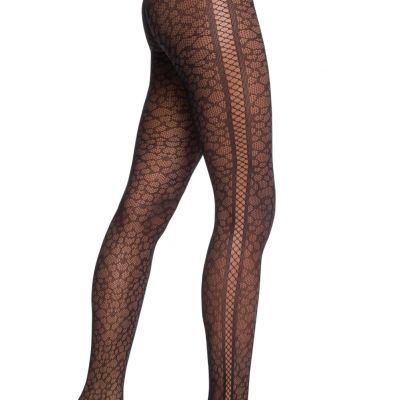 Wolford Black Leo Net Tights sz XS $50